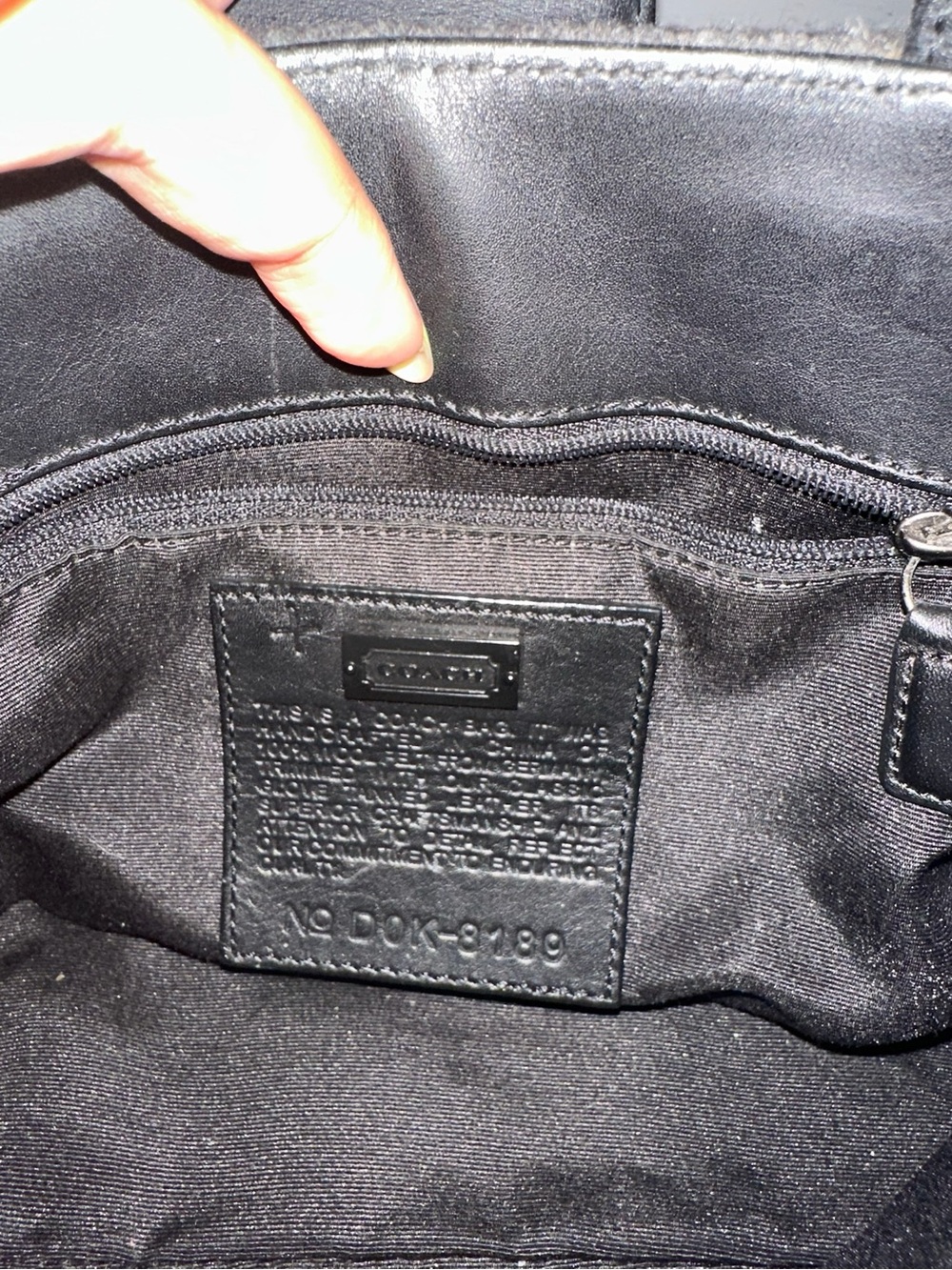 Coach Gray Wool Tote Handbag with Turn-Lock Closure - Picture 8 of 10